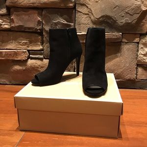 Michael Kors black open toe bootie